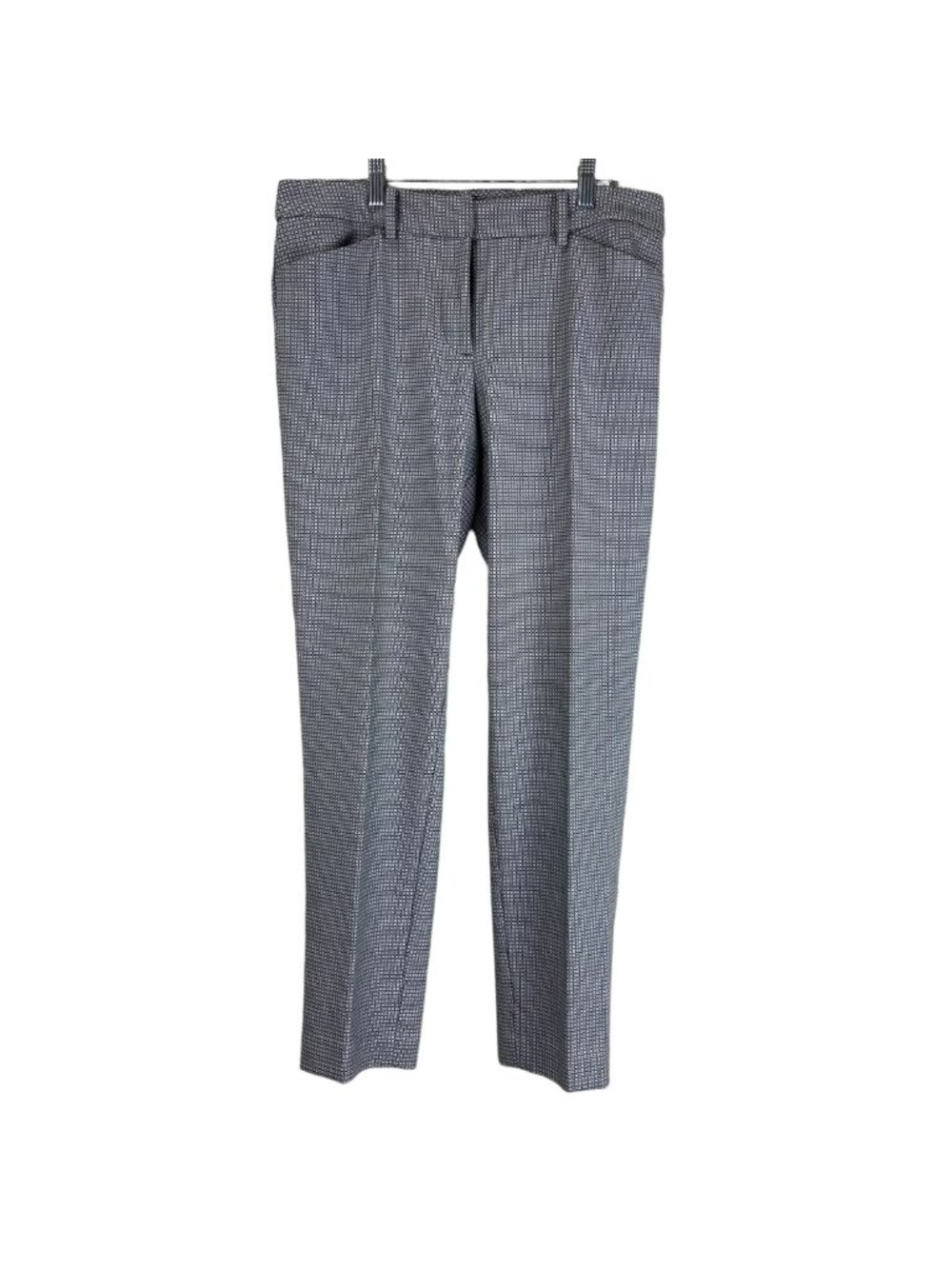 Talbots Hampshire Ankle Black White Squares Print Office Pants Size 6‎